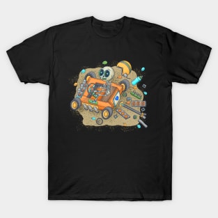 Cute Skeleton Go Karting - Dia De Los Muertos - Go Kart Fun time T-Shirt